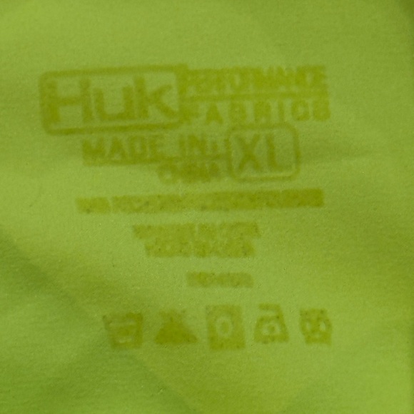 Huk Button Up XL Yellow Performance Fishing Long Sleeve Vented Shirt - Picture 4 of 4